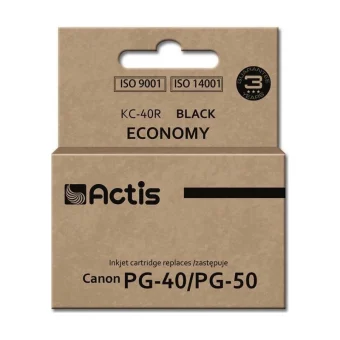Actis Συμβατό Μελάνι Εκτυπωτή InkJet Canon PG-40/PG-50 25ml Μαύρο 1τμχ