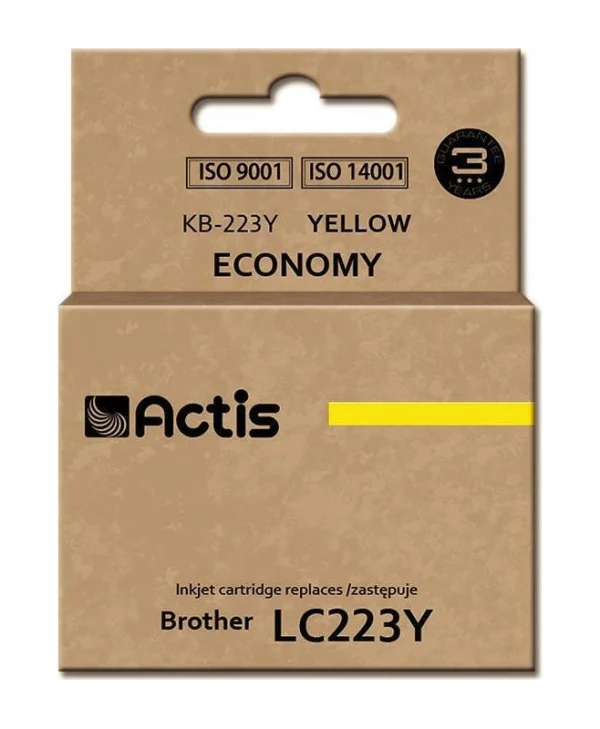 Actis Συμβατό Μελάνι Εκτυπωτή InkJet Brother LC223Y 10ml Κίτρινο 1τμχ