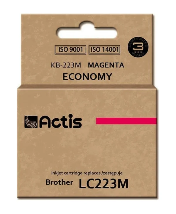 Actis Συμβατό Μελάνι Εκτυπωτή InkJet Brother LC223M 10ml Ματζέντα 1τμχ