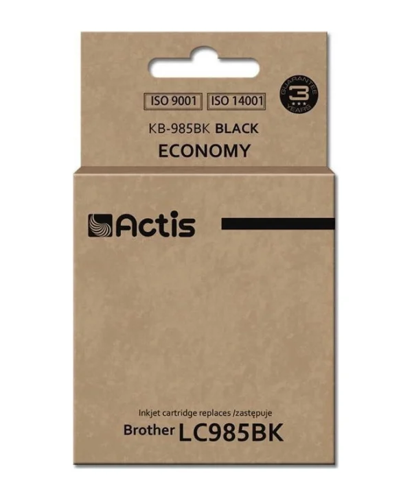 Actis Συμβατό Μελάνι Εκτυπωτή InkJet Brother LC985BK 28.5ml Μαύρο 1τμχ