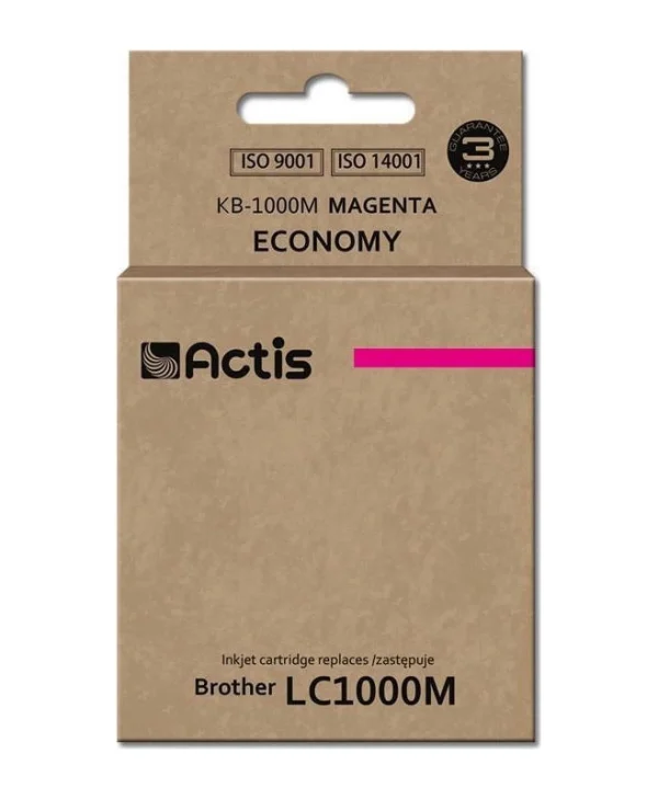Actis Συμβατό Μελάνι Εκτυπωτή InkJet Brother LC1000M 36ml Ματζέντα 1τμχ