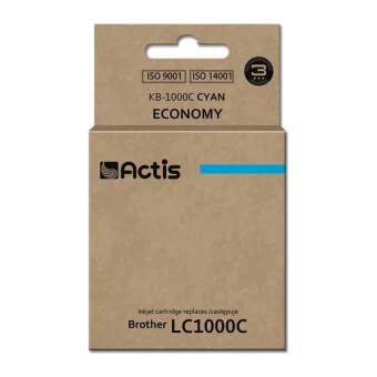 Actis Συμβατό Μελάνι Εκτυπωτή InkJet Brother LC1000C 36ml Κυανό 1τμχ