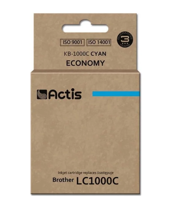 Actis Συμβατό Μελάνι Εκτυπωτή InkJet Brother LC1000C 36ml Κυανό 1τμχ