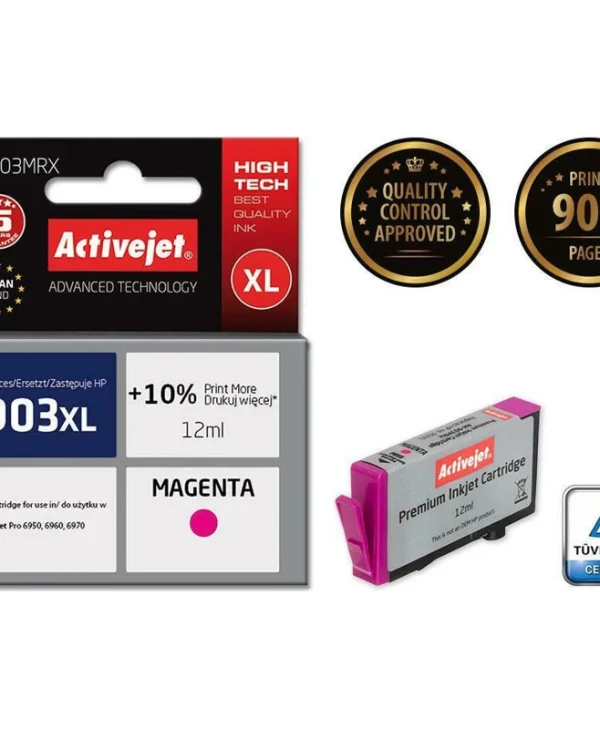 Active Jet Συμβατό Μελάνι Εκτυπωτή InkJet HP 903XL T6M07AE 12ml Ματζέντα 1τμχ