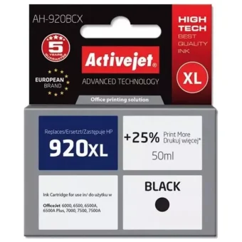 Active Jet Συμβατό Μελάνι Εκτυπωτή InkJet HP 920XL CD975AE 50ml Μαύρο 1τμχ