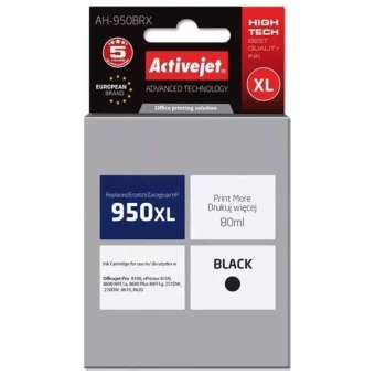 Active Jet Συμβατό Μελάνι Εκτυπωτή InkJet HP 950XL CN045AE 80ml Μαύρο 1τμχ