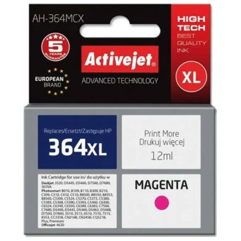 Active Jet Συμβατό Μελάνι Εκτυπωτή InkJet HP 364XL CB324EE 12ml Ματζέντα 1τμχ
