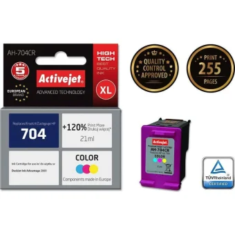 Active Jet Συμβατό Μελάνι Εκτυπωτή InkJet HP 704 CN693AE 440 Σελίδων 21ml Πολλαπλό (Color) 1τμχ