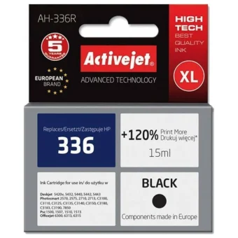 Active Jet Συμβατό Μελάνι Εκτυπωτή InkJet HP 336 C9362EE 15ml Μαύρο 1τμχ