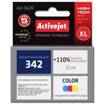 Active Jet Συμβατό Μελάνι Εκτυπωτή InkJet HP 342 C9361EE 21ml Πολλαπλό (Color) 1τμχ
