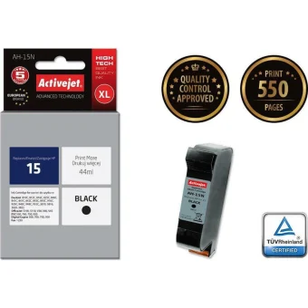 Active Jet Συμβατό Μελάνι Εκτυπωτή InkJet HP 15 C6615N 44ml Μαύρο