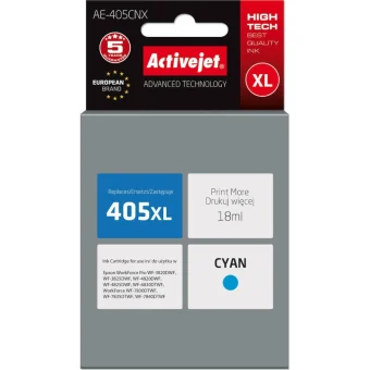 Active Jet Συμβατό Μελάνι Εκτυπωτή InkJet Epson 405XL 1100 Σελίδων 18ml Κυανό 1τμχ