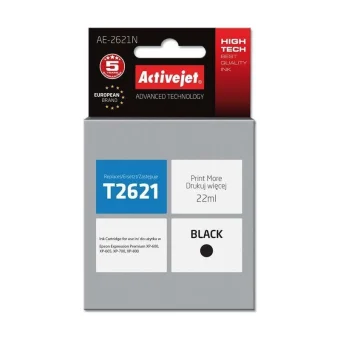 Active Jet Συμβατό Μελάνι Εκτυπωτή InkJet Epson T2621 22ml Μαύρο 1τμχ