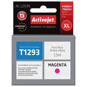 Active Jet Συμβατό Μελάνι Εκτυπωτή InkJet Epson T1293 15ml Ματζέντα 1τμχ