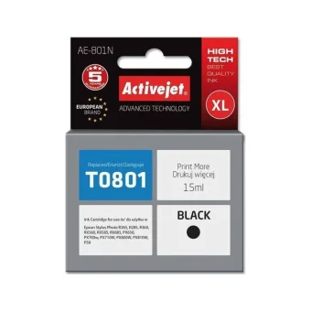 Active Jet Συμβατό Μελάνι Εκτυπωτή InkJet Epson T0801 15ml Μαύρο 1τμχ