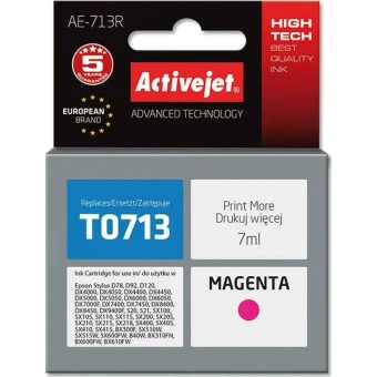 Active Jet Συμβατό Μελάνι Εκτυπωτή InkJet Epson T0713/T0893 15ml Ματζέντα 1τμχ