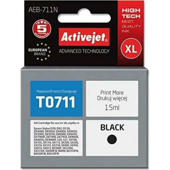 Active Jet Συμβατό Μελάνι Εκτυπωτή InkJet Epson T0711/T0891 15ml Μαύρο