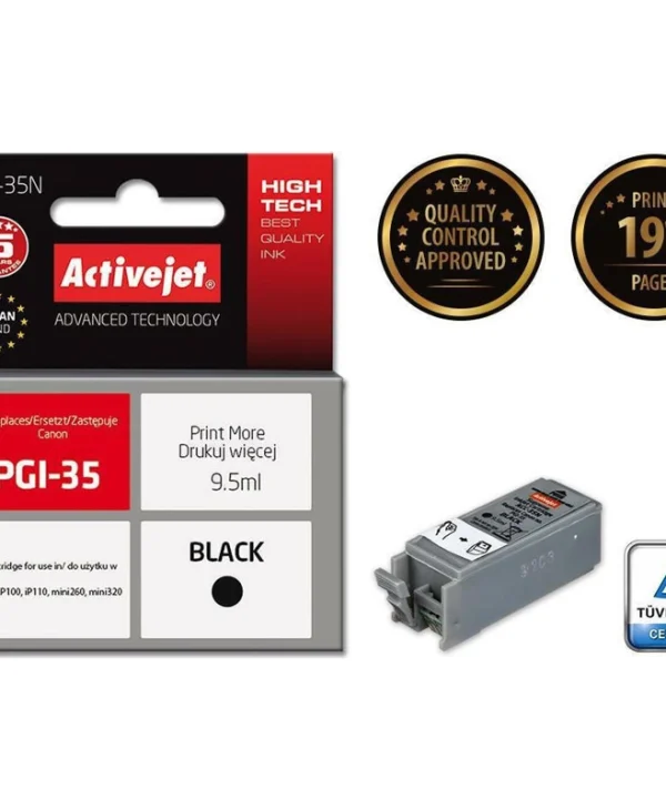 Active Jet Συμβατό Μελάνι Εκτυπωτή InkJet Canon PGI-35 9.5ml Μαύρο 1τμχ