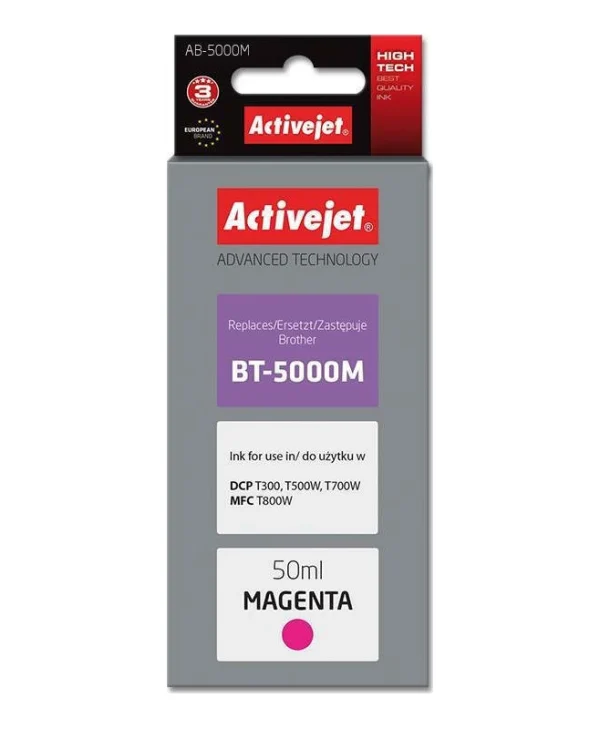 Active Jet Συμβατό Μελάνι Εκτυπωτή InkJet Brother BT-5000M 50ml Ματζέντα 1τμχ