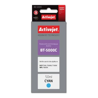Active Jet Συμβατό Μελάνι Εκτυπωτή InkJet Brother BT-5000C 50ml Κυανό 1τμχ