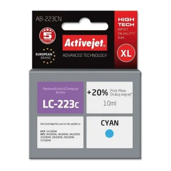 Active Jet Συμβατό Μελάνι Εκτυπωτή InkJet Brother LC-223C 10ml Κυανό