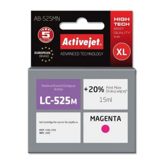 Active Jet Συμβατό Μελάνι Εκτυπωτή InkJet Brother LC-525M 15ml Ματζέντα 1τμχ
