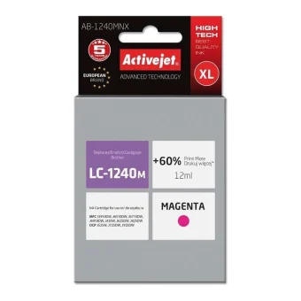 Active Jet Συμβατό Μελάνι Εκτυπωτή InkJet Brother LC-1240M 12ml Ματζέντα 1τμχ