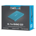 Natec Rhino Go Θήκη για Σκληρό Δίσκο 2.5" SATA III με σύνδεση USB3.0 σε Μπλε χρώμα - Image 2