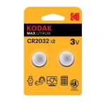 Kodak Max Lithium Μπαταρίες Ρολογιών CR2032 3V 2τμχ - Image 2