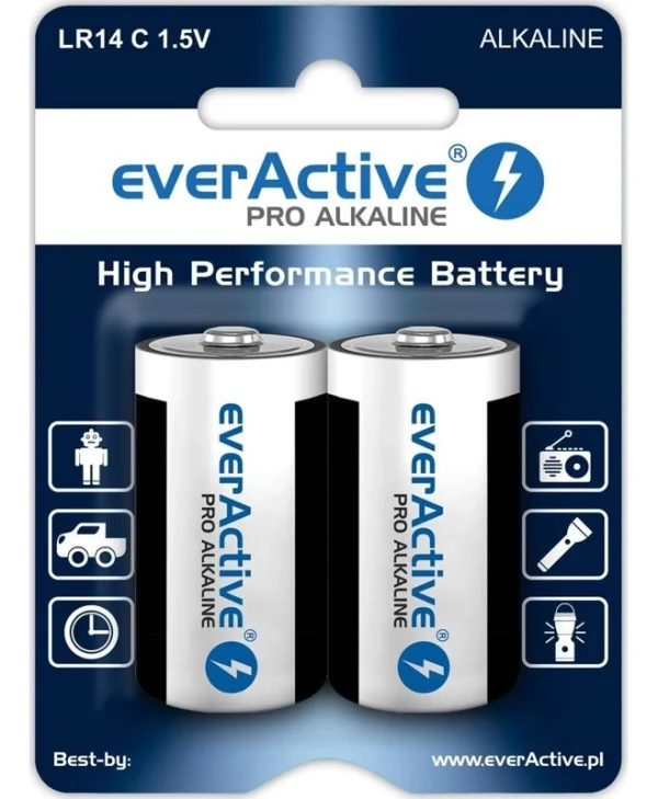 everActive Pro Alkaline Μπαταρίες C 1.5V 2τμχ