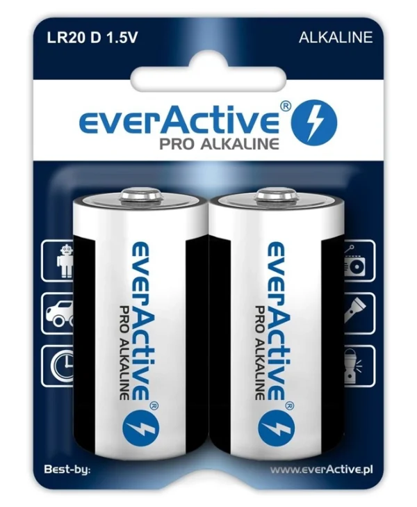 everActive Pro Αλκαλικές Μπαταρίες D 1.5V 2τμχ