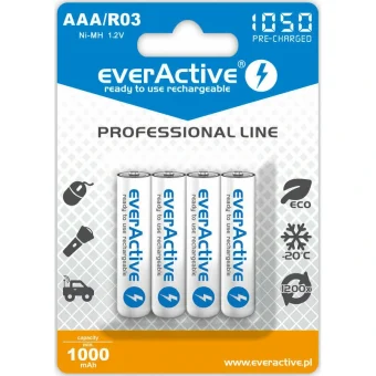 everActive Professional Line Επαναφορτιζόμενες Μπαταρίες AAA Ni-MH 1050mAh 1.2V 4τμχ