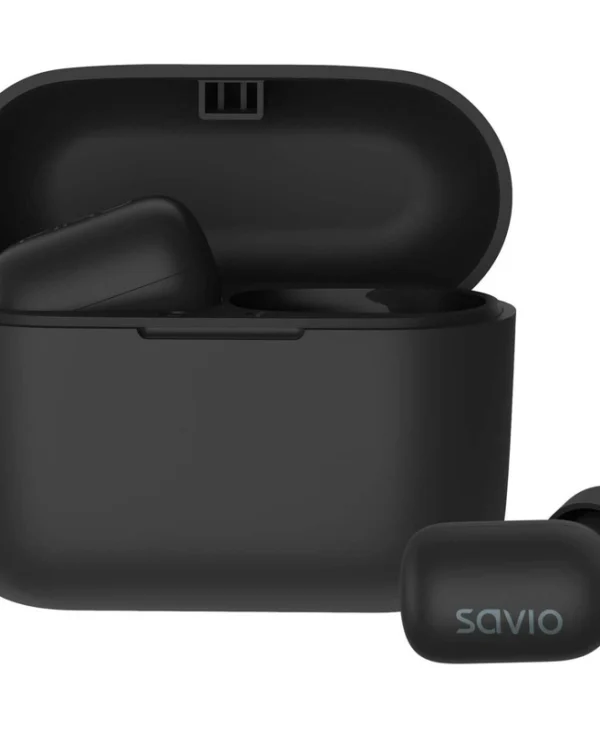 Savio TWS-09 In-ear Bluetooth Handsfree Ακουστικά με Θήκη Φόρτισης Μαύρα TWS-09