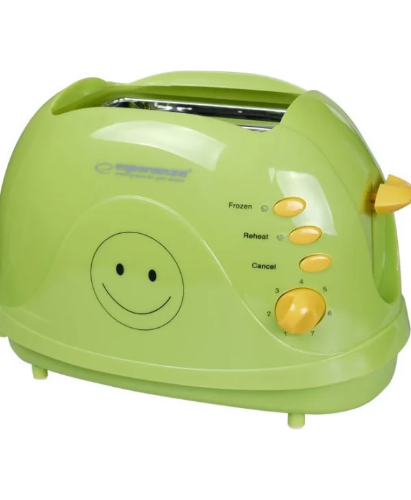 Esperanza Smiley Φρυγανιέρα 2 Θέσεων 750W Πράσινη
