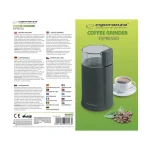 Esperanza Ηλεκτρικός Μύλος Καφέ 160W με Χωρητικότητα 50gr Μαύρος - Image 4