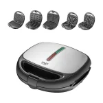 Adler Τοστιέρα με Αποσπώμενες Πλάκες για 2 Τοστ 1200W Inox