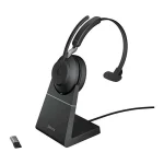 Jabra Evolve2 65 VOIP Headset Link380a UC Mono Desk Stand Black (26599-889-989) 26599-889-989 - Image 3