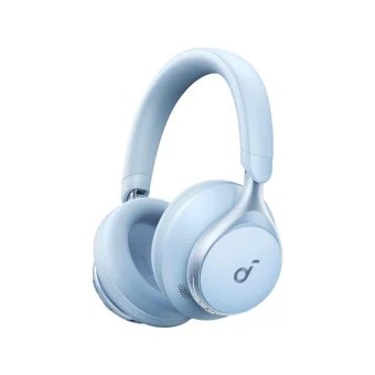 Anker Space One Ασύρματα / Ενσύρματα Over Ear Ακουστικά με 55 ώρες Λειτουργίας Γαλάζια