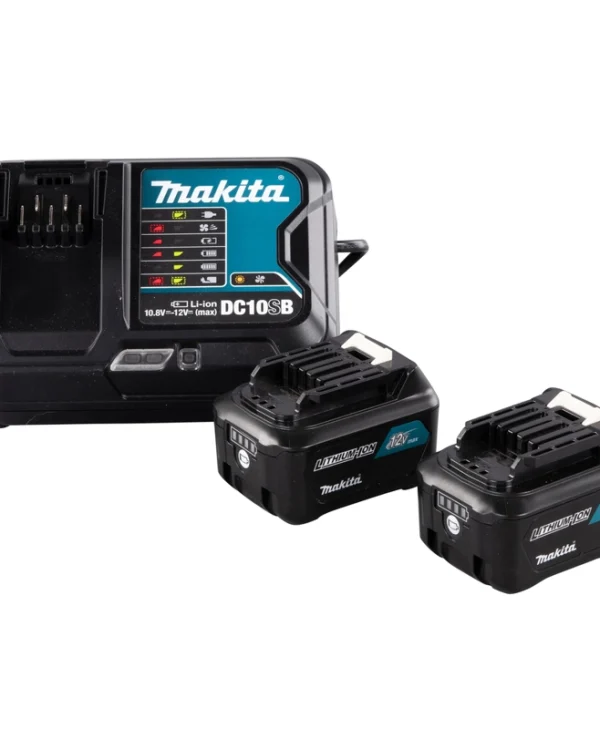 Makita Σετ 2 Μπαταριών Εργαλείου Λιθίου 12V Χωρητικότητας 4Ah με Φορτιστή