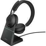 Jabra Evolve2 65 VOIP Headset Link380c MS Stereo Desk Stand Black (26599-999-889) 26599-999-889 - Image 2