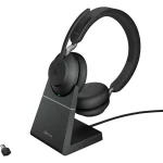 Jabra Evolve2 65 VOIP Headset Link380c MS Stereo Desk Stand Black (26599-999-889) 26599-999-889 - Image 5