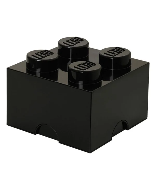 LEGO Παιδικό Κουτί Αποθήκευσης από Πλαστικό 4-Stud Μαύρο 25x25x18cm