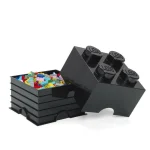 LEGO Παιδικό Κουτί Αποθήκευσης από Πλαστικό 4-Stud Μαύρο 25x25x18cm - Image 3