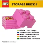 LEGO Παιδικό Κουτί Αποθήκευσης από Πλαστικό 4-Stud Μαύρο 25x25x18cm - Image 5