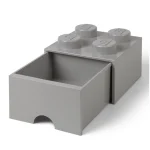 LEGO Παιδικό Κουτί Αποθήκευσης από Πλαστικό 4 Knobs Γκρι 25x25x18cm