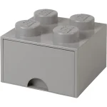 LEGO Παιδικό Κουτί Αποθήκευσης από Πλαστικό 4 Knobs Γκρι 25x25x18cm - Image 2