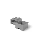 LEGO Παιδικό Κουτί Αποθήκευσης από Πλαστικό 4 Knobs Γκρι 25x25x18cm - Image 4