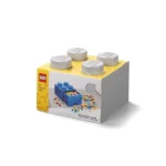 LEGO Παιδικό Κουτί Αποθήκευσης από Πλαστικό 4 Knobs Γκρι 25x25x18cm - Image 6