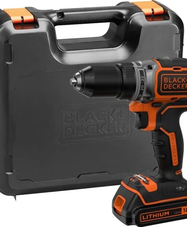 Black & Decker Δραπανοκατσάβιδο Μπαταρίας Brushless 18V 1x1.5Ah