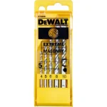 Dewalt Auger Σετ 5 Διαμαντοτρύπανα με Κυλινδρικό Στέλεχος για Δομικά Υλικά
